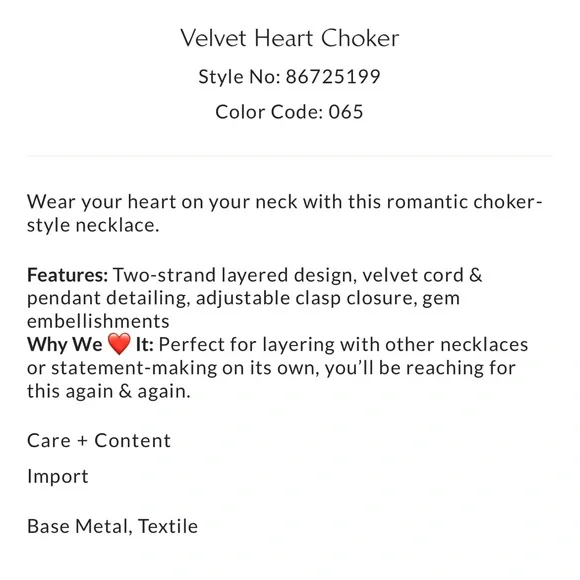 Free People Velvet Heart Choker (pink blush) NWT - Picture 6 of 6